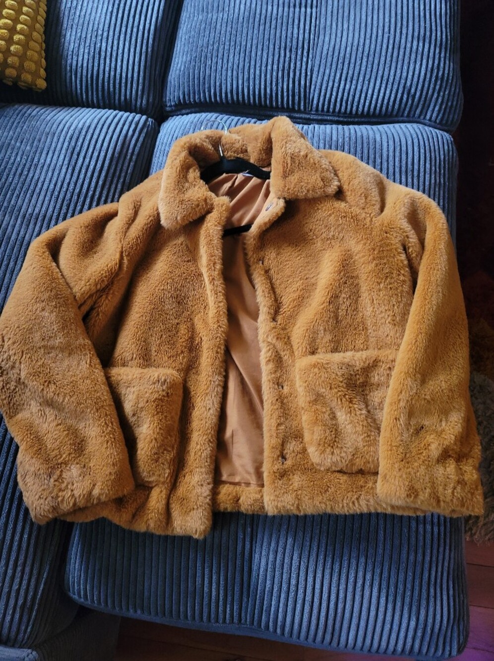 H&M Tan Brown Teddy Jacket - Picture 2 of 3